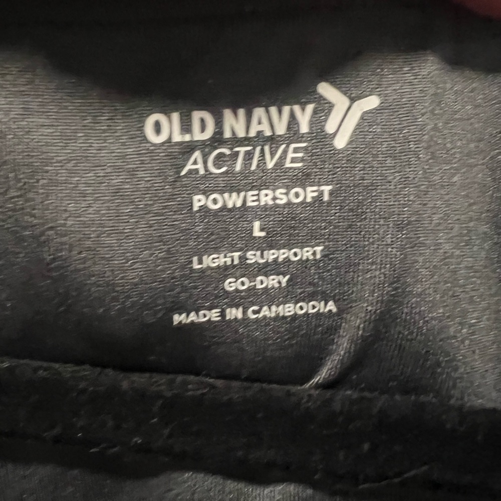 Old Navy Active Powersoft Olive Green Square Neckline Long Sleeve Crop Top Large - Picture 5 of 6